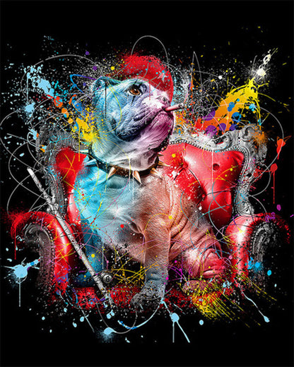 Colorful Rebel Dog - 40x50 cm paint by numbers kit