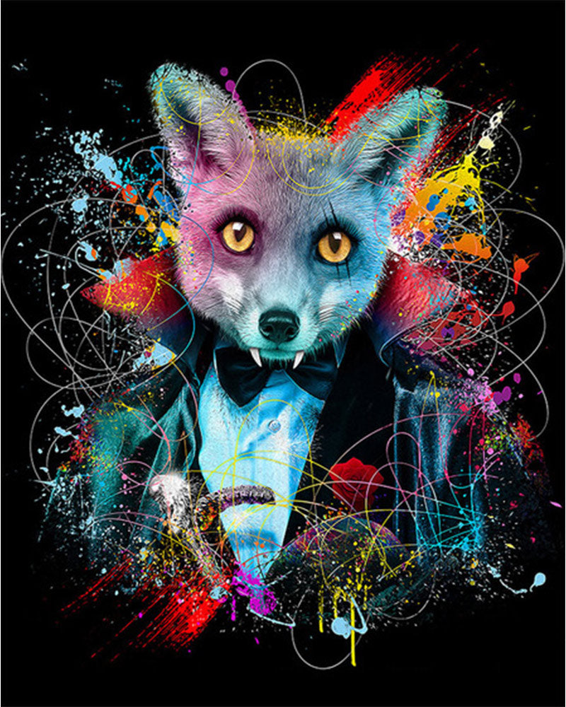 Dapper Colorful Fox - 40x50 cm paint by numbers kit