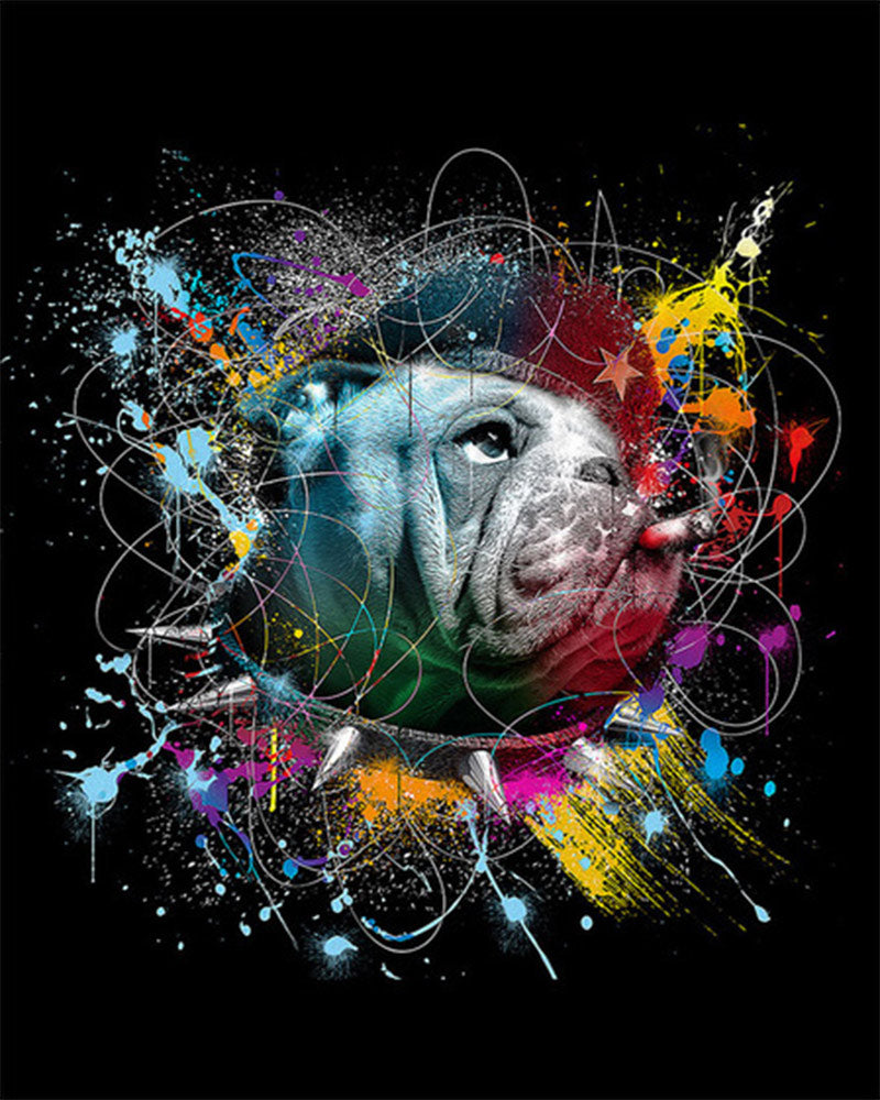 Colorful Gentleman Bulldog - 40x50 cm paint by numbers kit