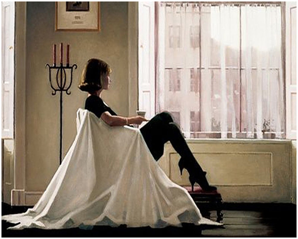 Quiet Moment by the Window - 40x50 cm paint by numbers kit
