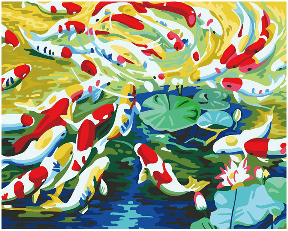 Colorful Koi Pond - 40x50 cm paint by numbers kit