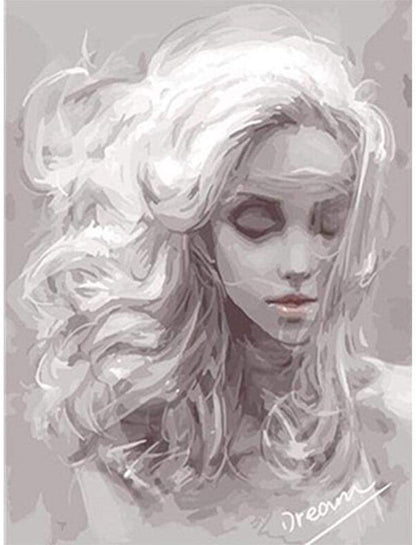 Monochrome Dream Portrait - 40x50 cm paint by numbers kit