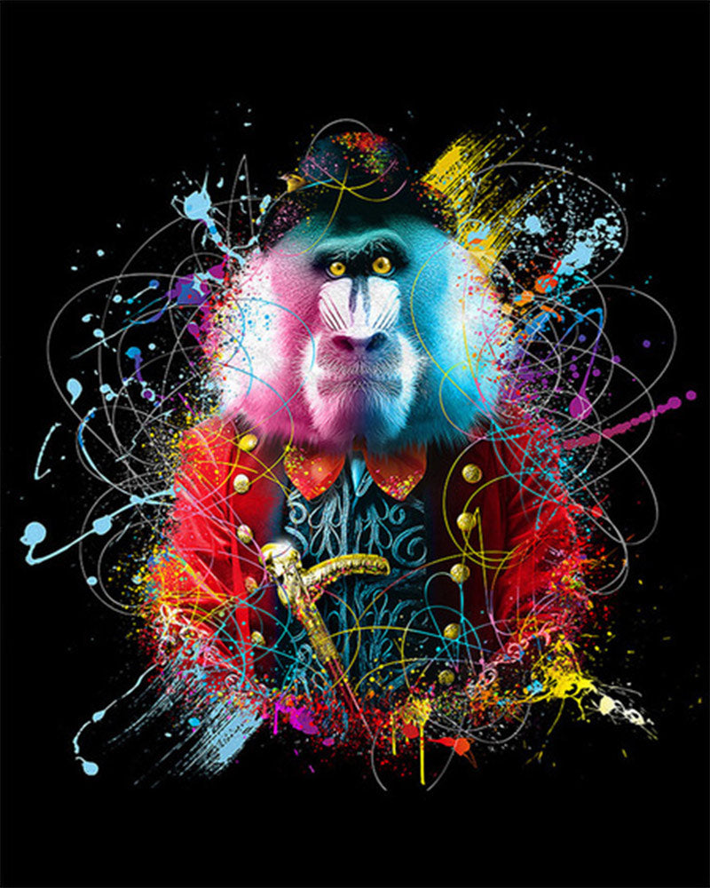 Regal Mandrill Portrait - 40x50 cm paint by numbers kit