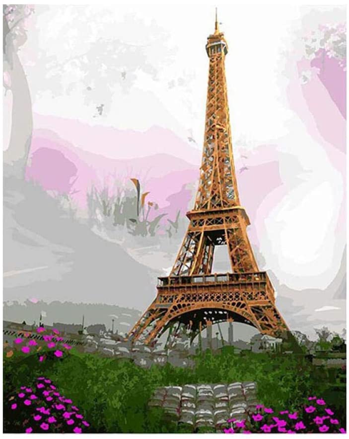 Paris Eiffel Tower Garden - 40x50 cm paint by numbers kit