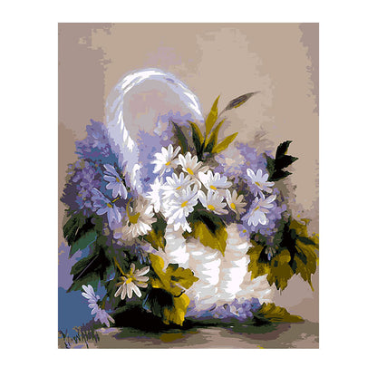 Lavender Daisy Basket - 40x50 cm paint by numbers kit