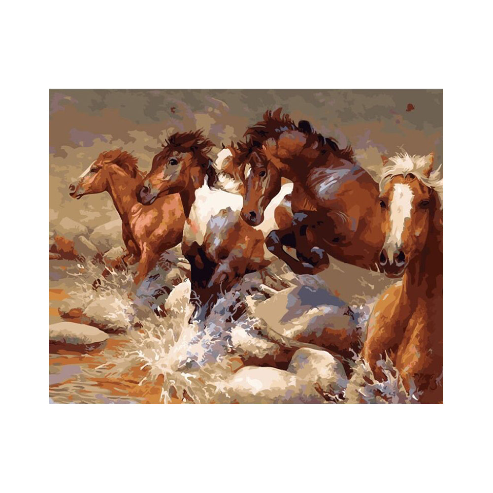Wild Horses Through the Water - 40x50 cm paint by numbers kit