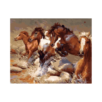 Wild Horses Through the Water - 40x50 cm paint by numbers kit