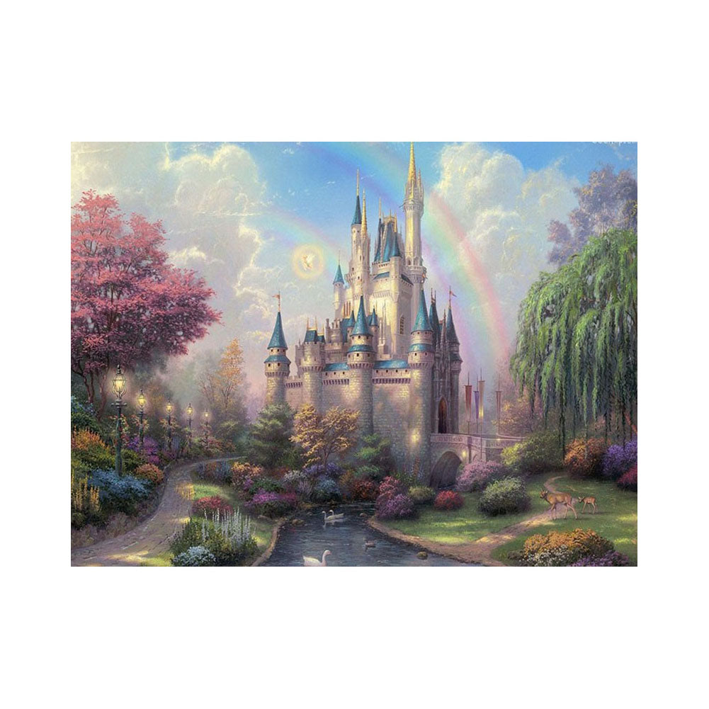 Rainbow Castle Garden - 40x50 cm paint by numbers kit