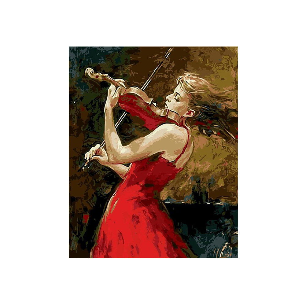 Violinist in Red - 40x50 cm paint by numbers kit