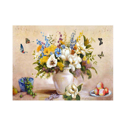 Magnolia Still Life with Butterflies - 40x50 cm paint by numbers kit