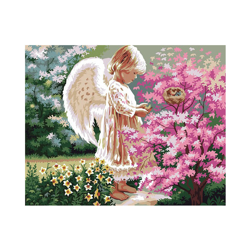 Angel in the Blossom Garden - 40x50 cm paint by numbers kit