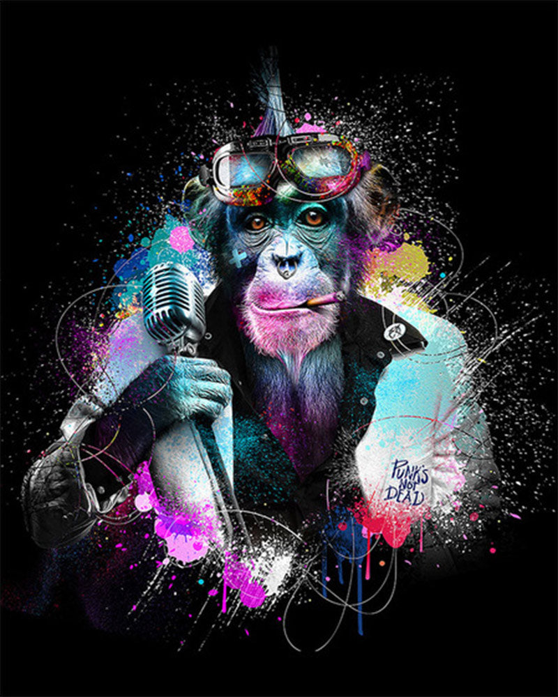 Rockstar Chimpanzee - 40x50 cm paint by numbers kit