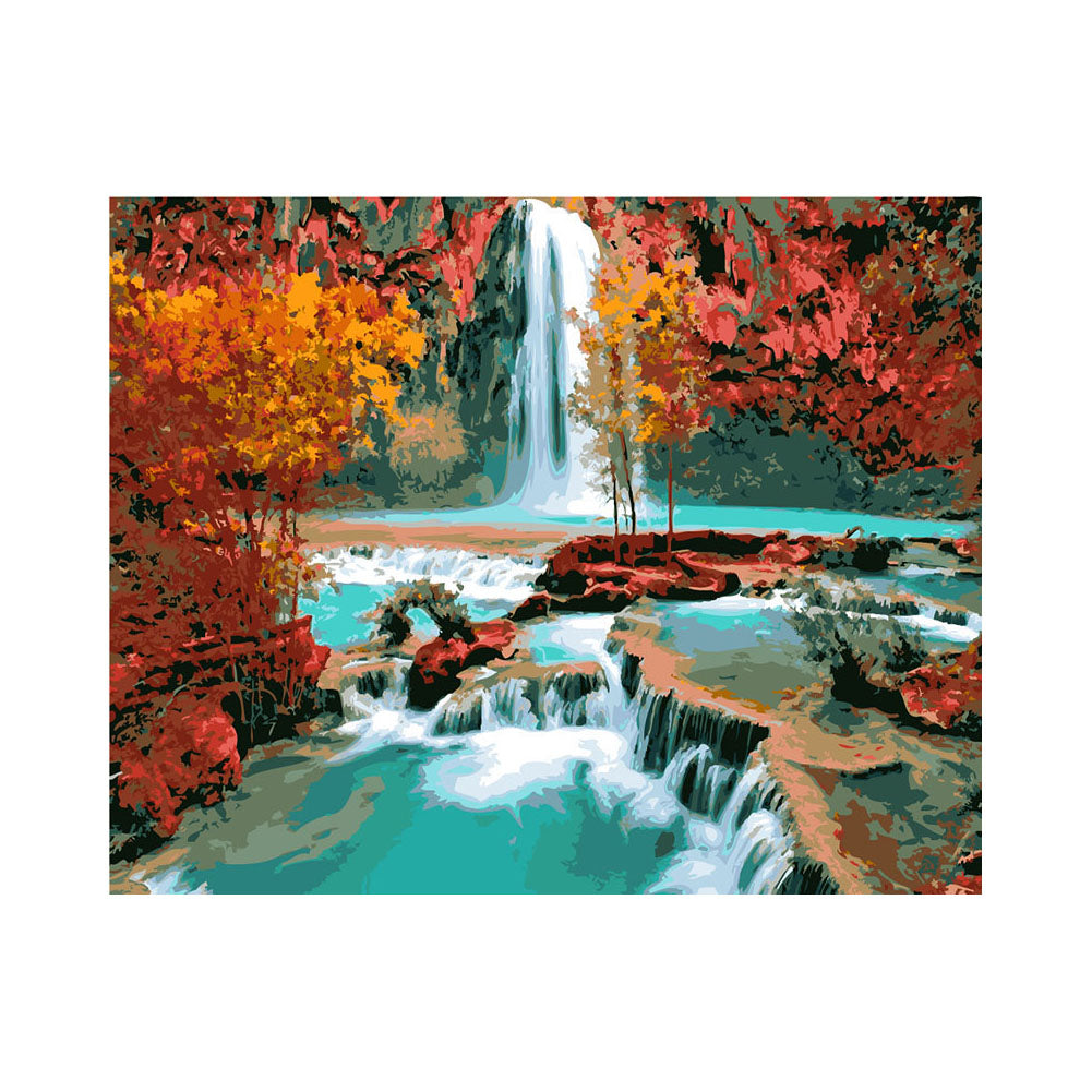 Autumn Waterfall Paradise - 40x50 cm paint by numbers kit
