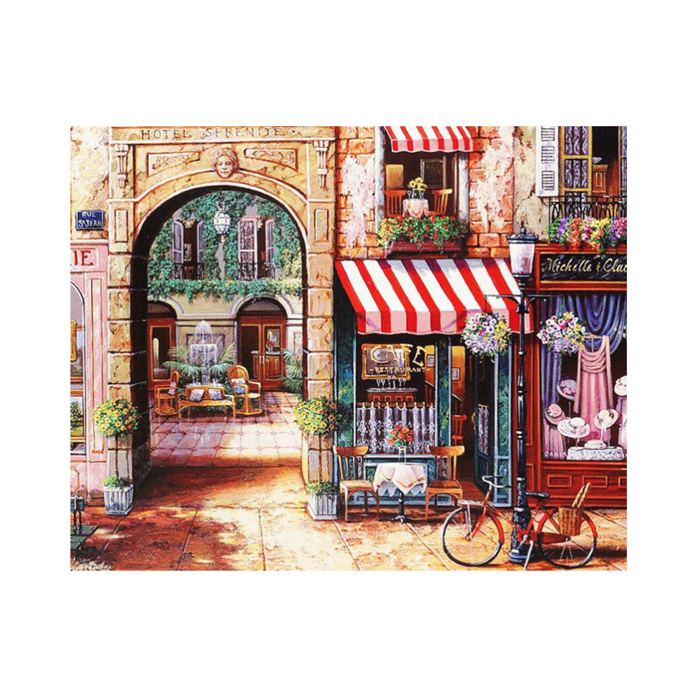 Charming Cafe Street - 40x50 cm paint by numbers kit