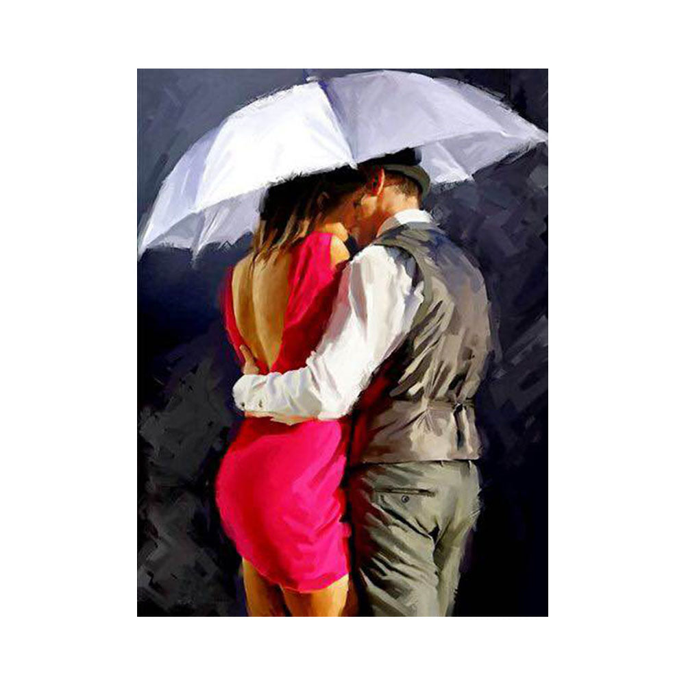 Romance Beneath the Umbrella - 40x50 cm paint by numbers kit