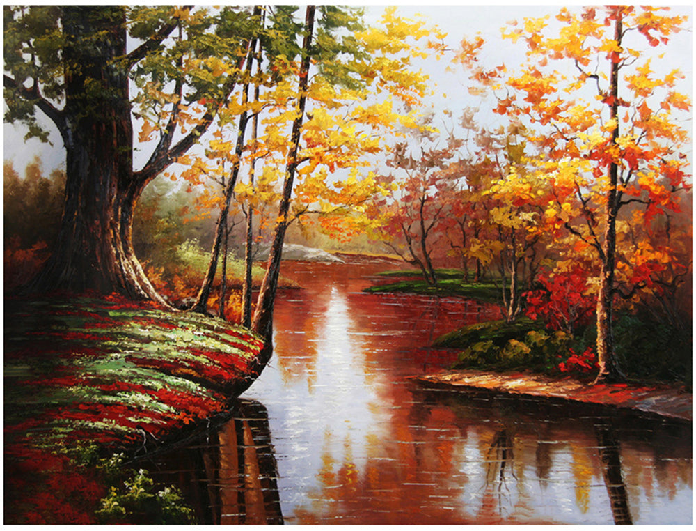 Autumn River Reflections - 40x50 cm paint by numbers kit
