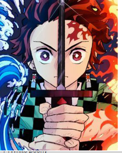 Water and Flame Swordsman - 40x50 cm paint by numbers kit