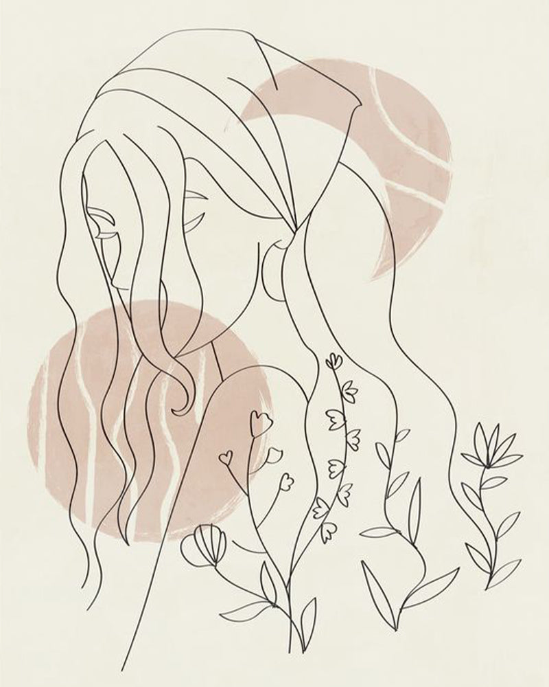 Quiet Botanical Silhouette - 40x50 cm paint by numbers kit