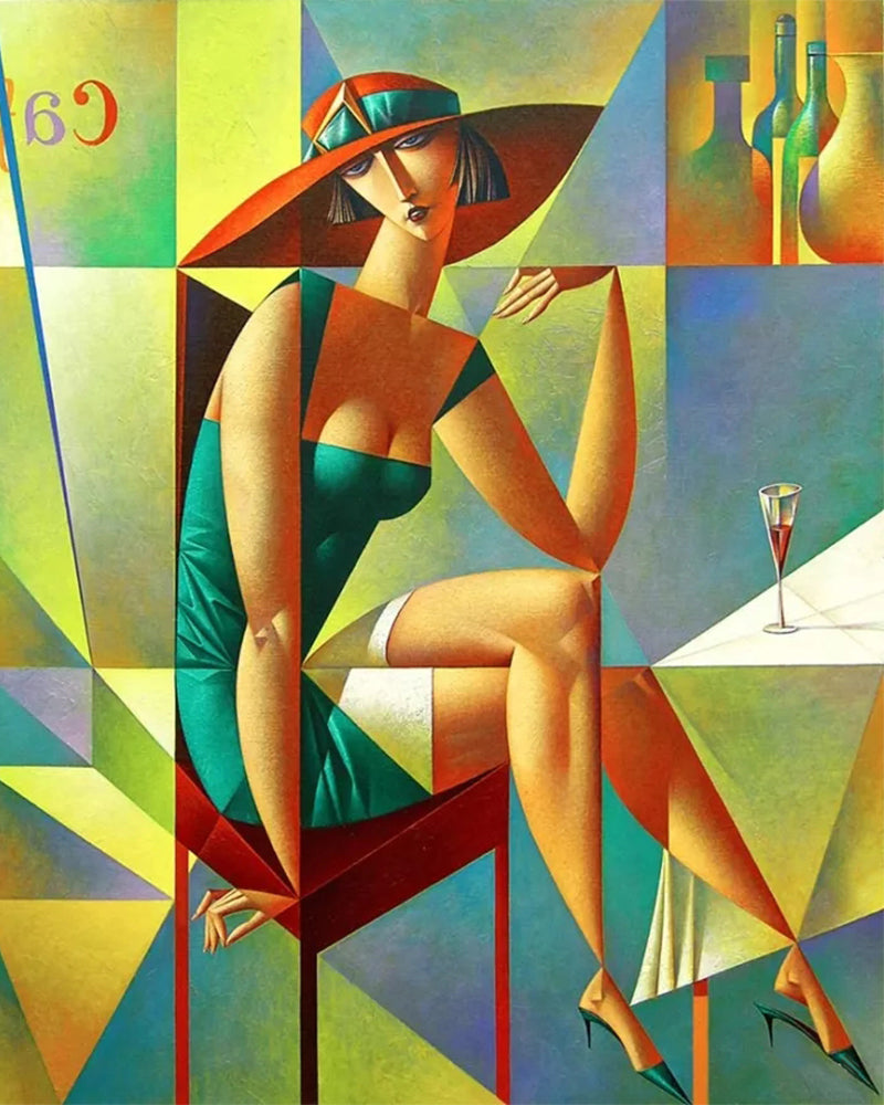 Geometric Cocktail Muse - 40x50 cm paint by numbers kit