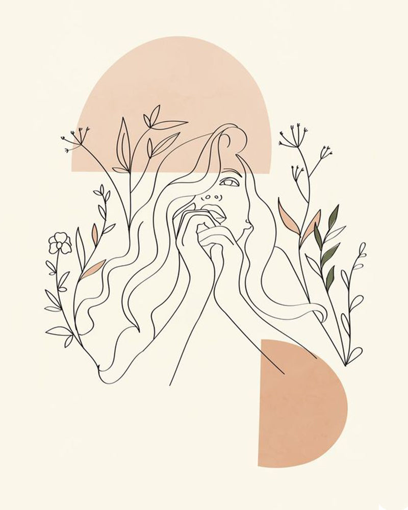 Contemplative Botanical Lines - 40x50 cm paint by numbers kit