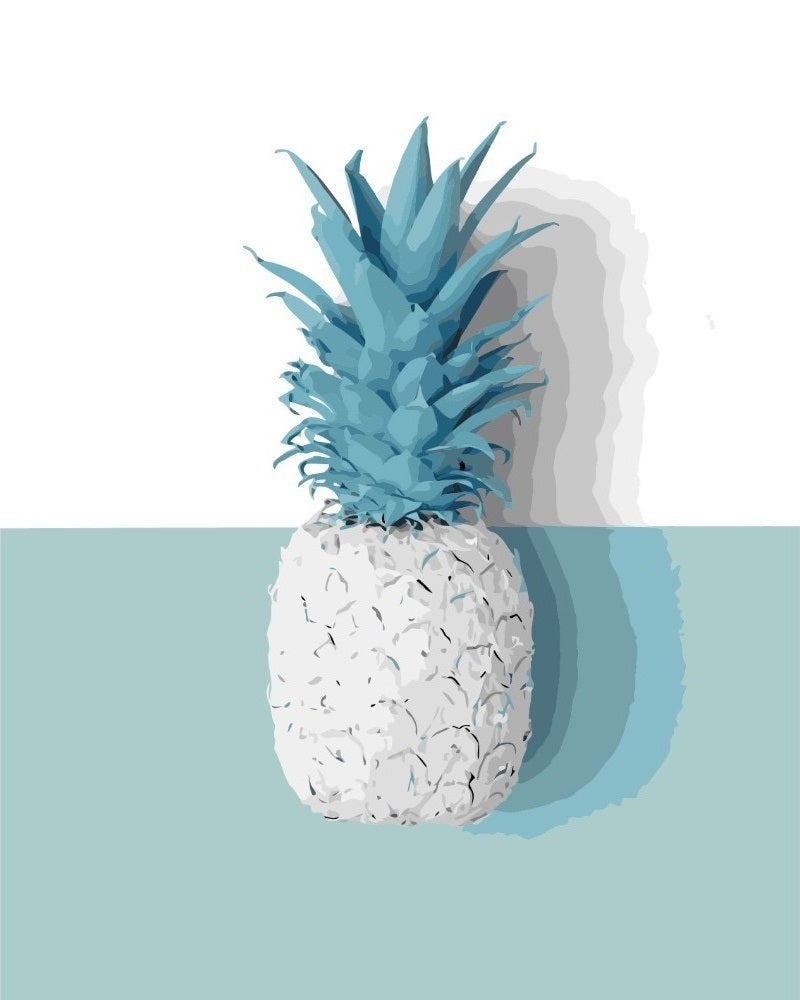 Cool Blue Pineapple - 40x50 cm paint by numbers kit