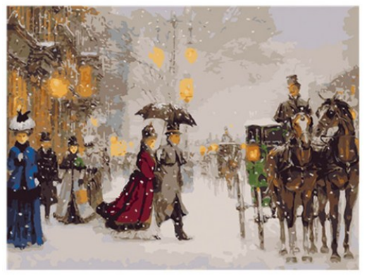 Victorian Winter Carriage - 40x50 cm paint by numbers kit