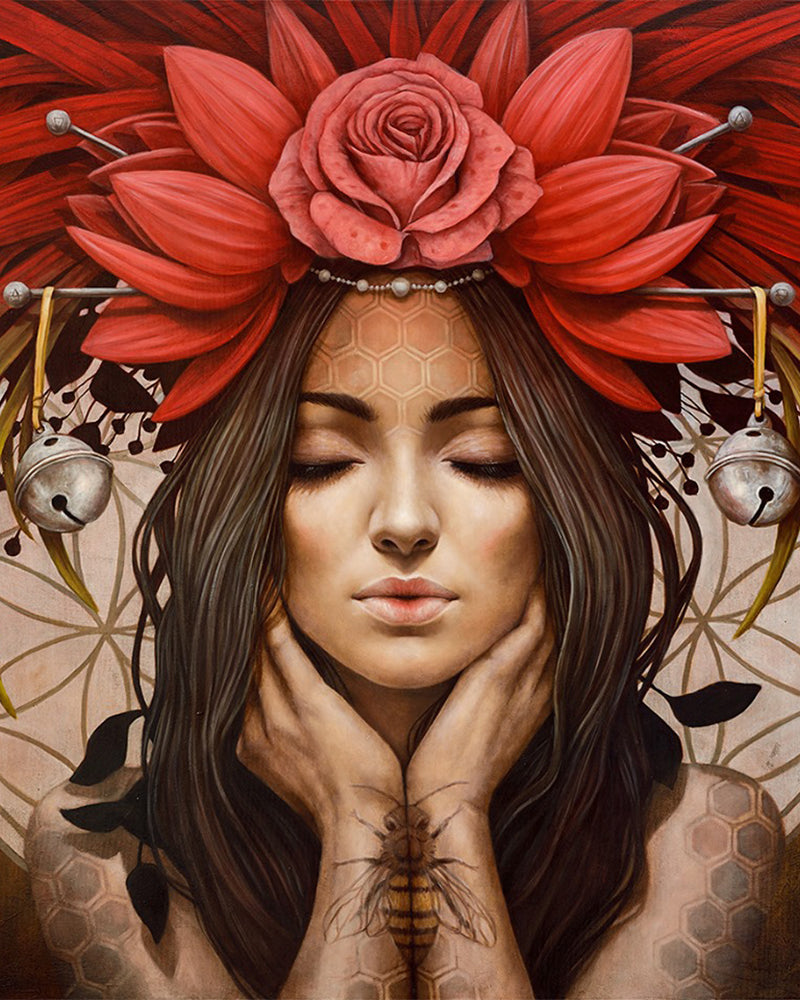 Crimson Honey Goddess - 40x50 cm paint by numbers kit