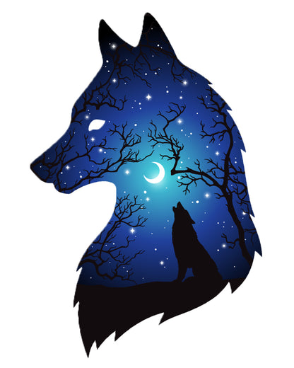 Moonlit Wolf Within - 40x50 cm paint by numbers kit