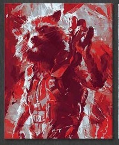 Crimson Space Raccoon - 40x50 cm paint by numbers kit