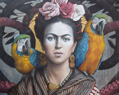 Parrot Garden Muse - 40x50 cm paint by numbers kit