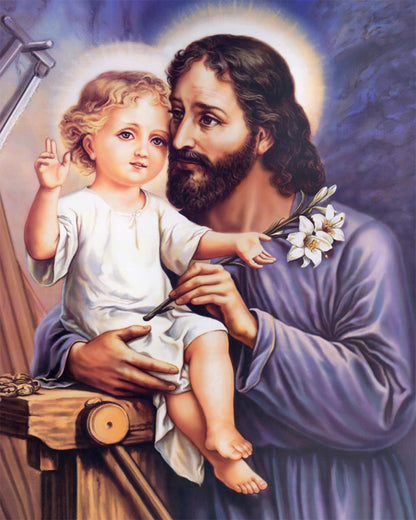 Gentle Father and Child - 40x50 cm paint by numbers kit
