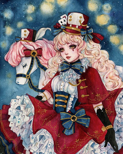 Clockwork Carousel Maiden - 40x50 cm paint by numbers kit