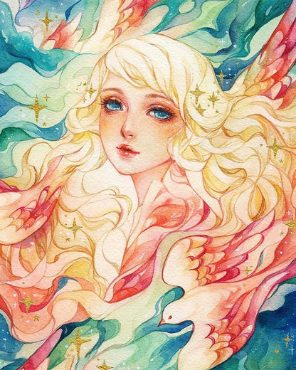 Celestial Swan Princess - 40x50 cm paint by numbers kit