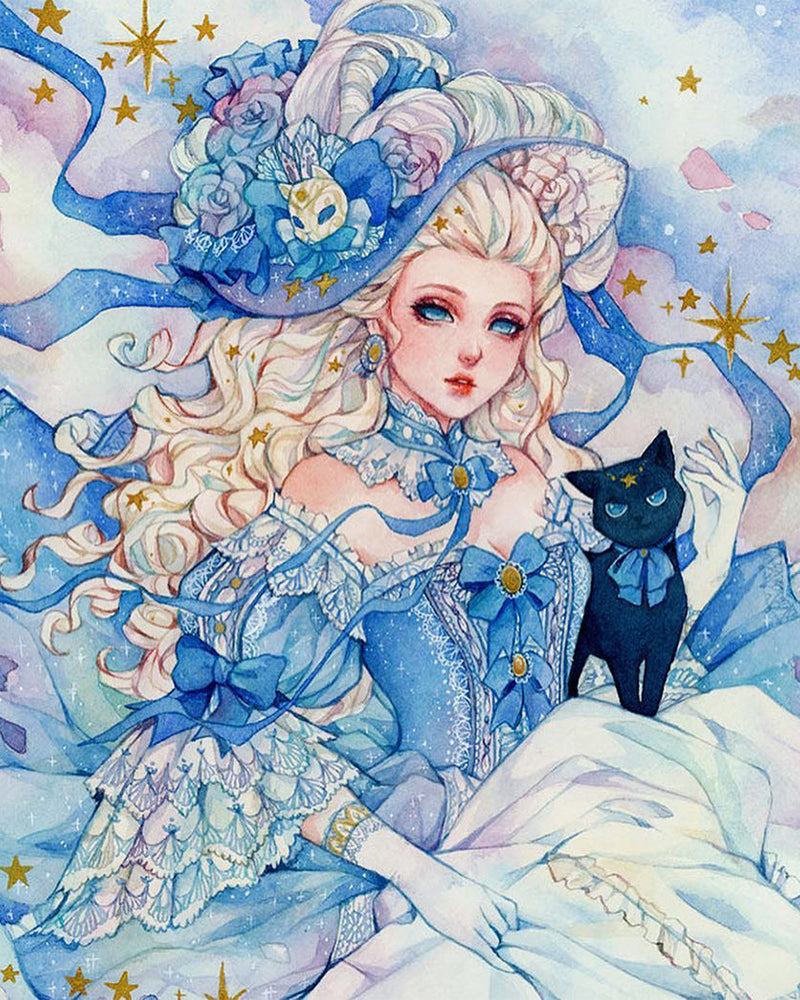Midnight Cat Aristocrat - 40x50 cm paint by numbers kit