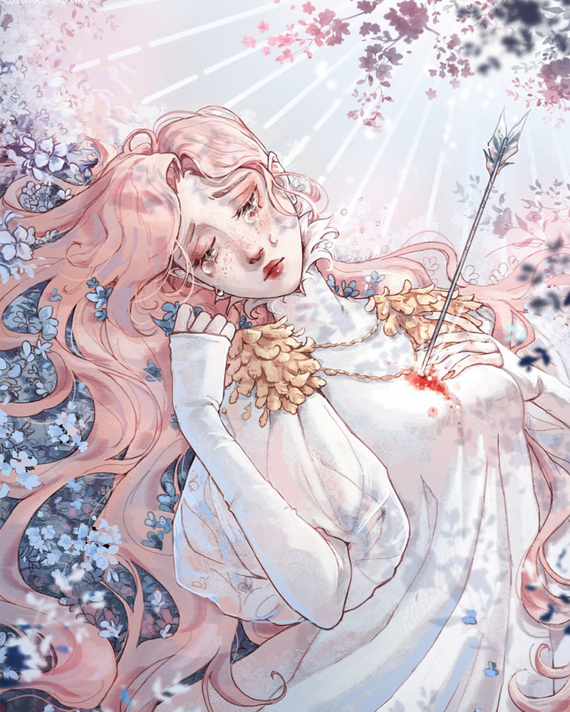 Wounded Blossom Angel - 40x50 cm paint by numbers kit