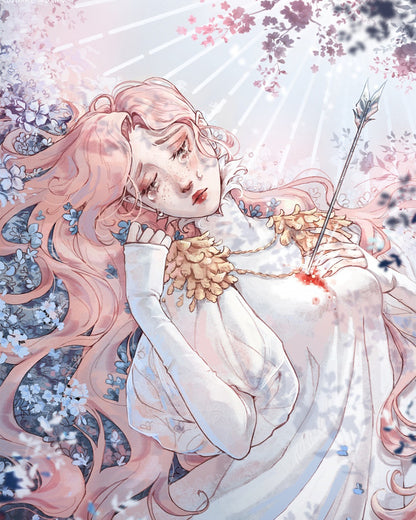 Wounded Blossom Angel - 40x50 cm paint by numbers kit