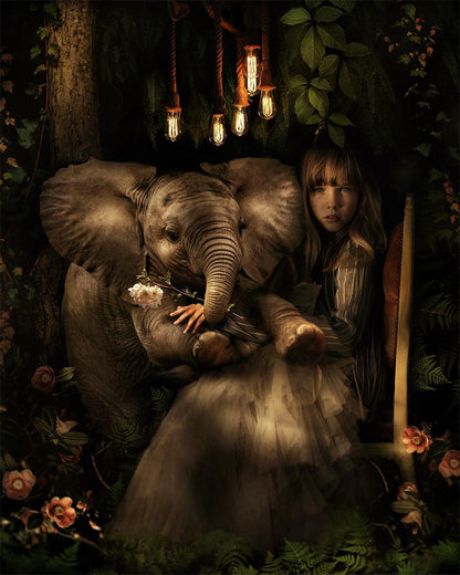 Enchanted Elephant Companion - 40x50 cm paint by numbers kit