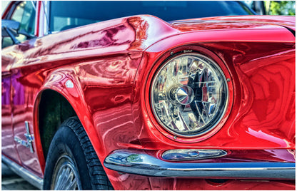 Classic Red Car Detail - 40x50 cm paint by numbers kit
