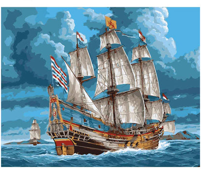 Historic Sailing Ship - 40x50 cm paint by numbers kit