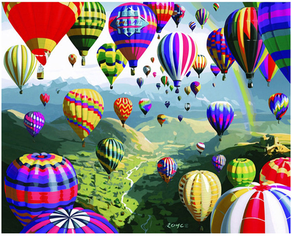 Colorful Hot Air Balloon Festival - 40x50 cm paint by numbers kit
