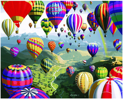 Colorful Hot Air Balloon Festival - 40x50 cm paint by numbers kit