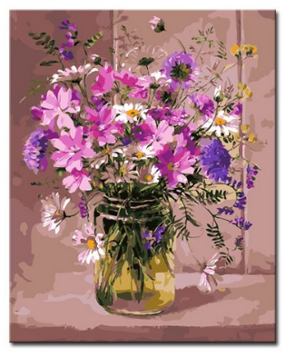 Meadow Flowers in Glass Jar - 40x50 cm paint by numbers kit