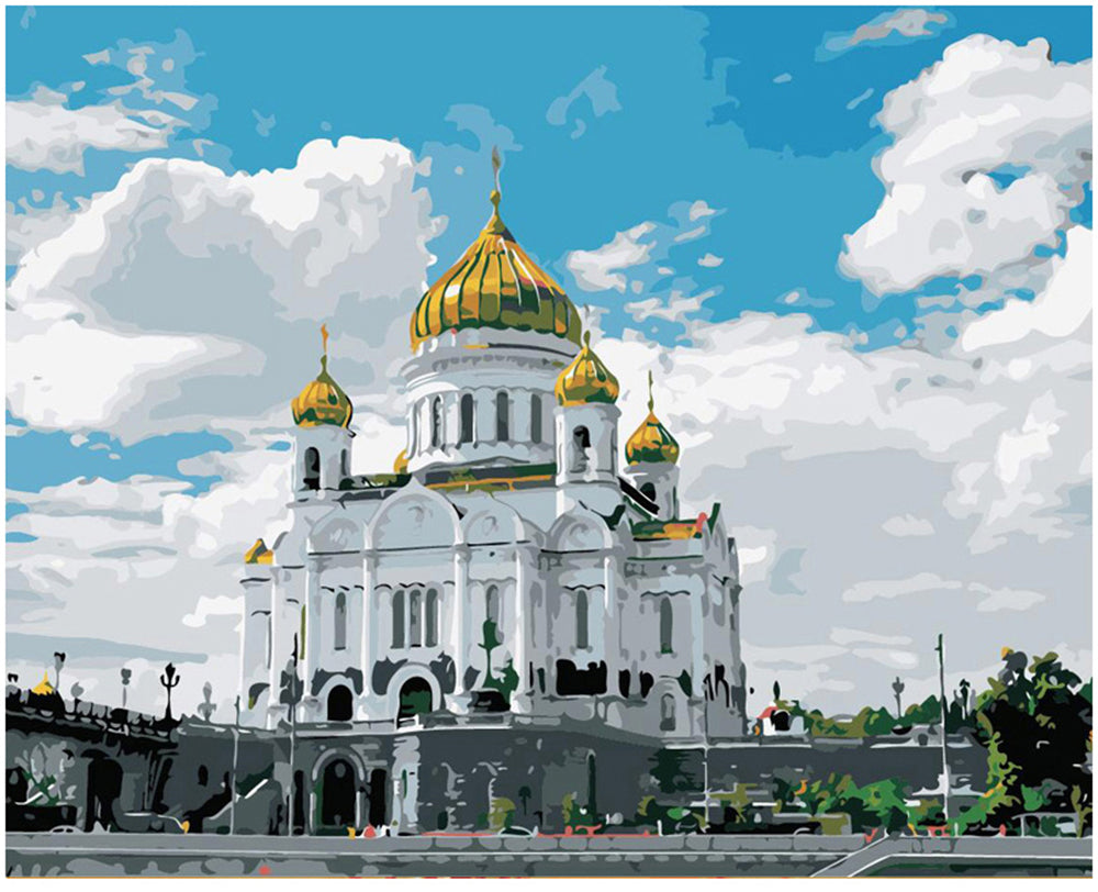 Golden Dome Cathedral - 40x50 cm paint by numbers kit