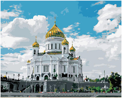 Golden Dome Cathedral - 40x50 cm paint by numbers kit
