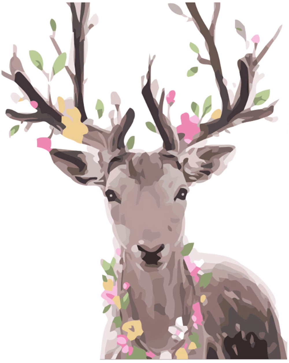 Floral Woodland Deer - 40x50 cm paint by numbers kit