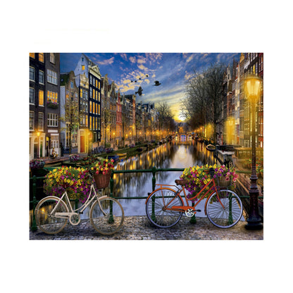 Amsterdam Canal Bicycles - 40x50 cm paint by numbers kit