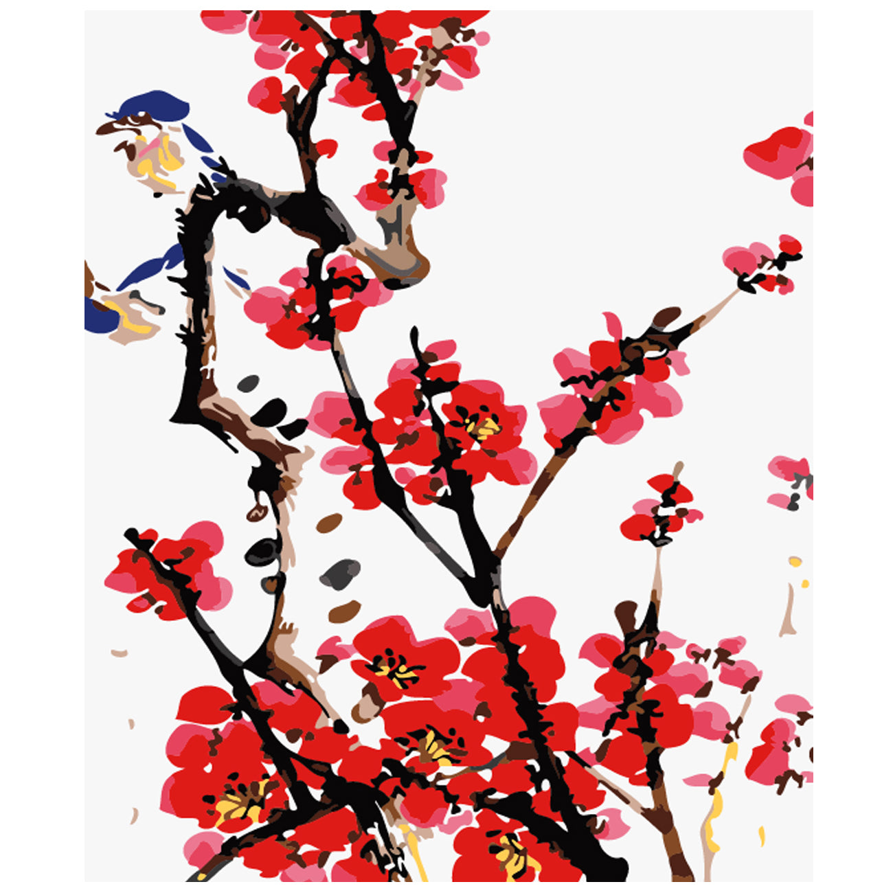 Red Plum Blossoms - 40x50 cm paint by numbers kit