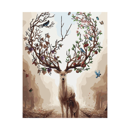 Enchanted Deer Family - 40x50 cm paint by numbers kit