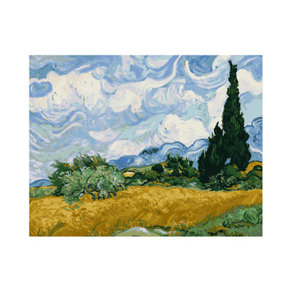 Cypress Wheat Field - 40x50 cm paint by numbers kit