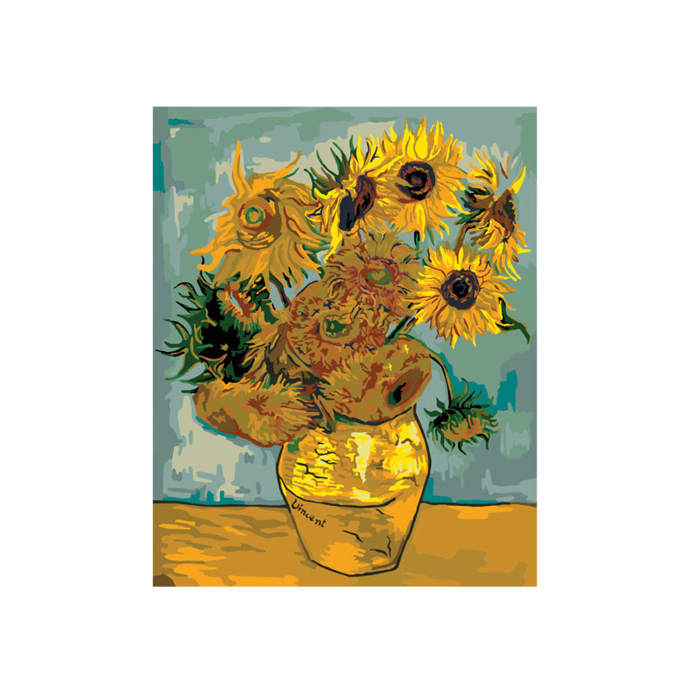 Golden Sunflower Vase - 40x50 cm paint by numbers kit